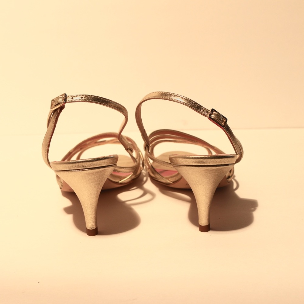 Kate Spade - Gold Strappy Heels Formal Shoes - Picture 5 of 7